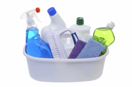 Carpet cleaner preparing equipment in a South Ruislip home with safety gear